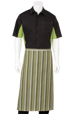 Picture of Chef Works - F24-LIW - LimeWhiteBrown 34 Bistro Apron